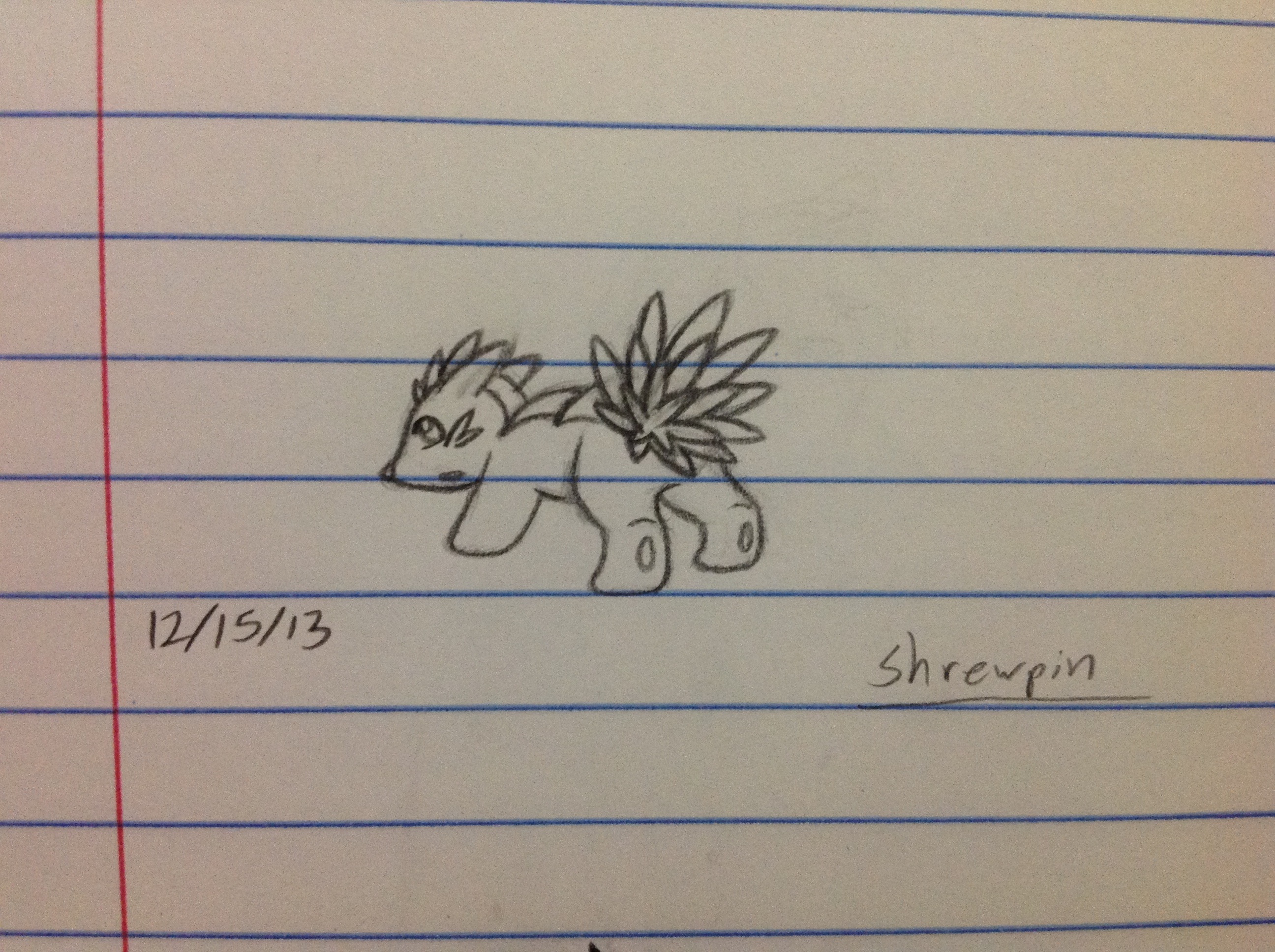 Shrewpin sketch - 12/15/13