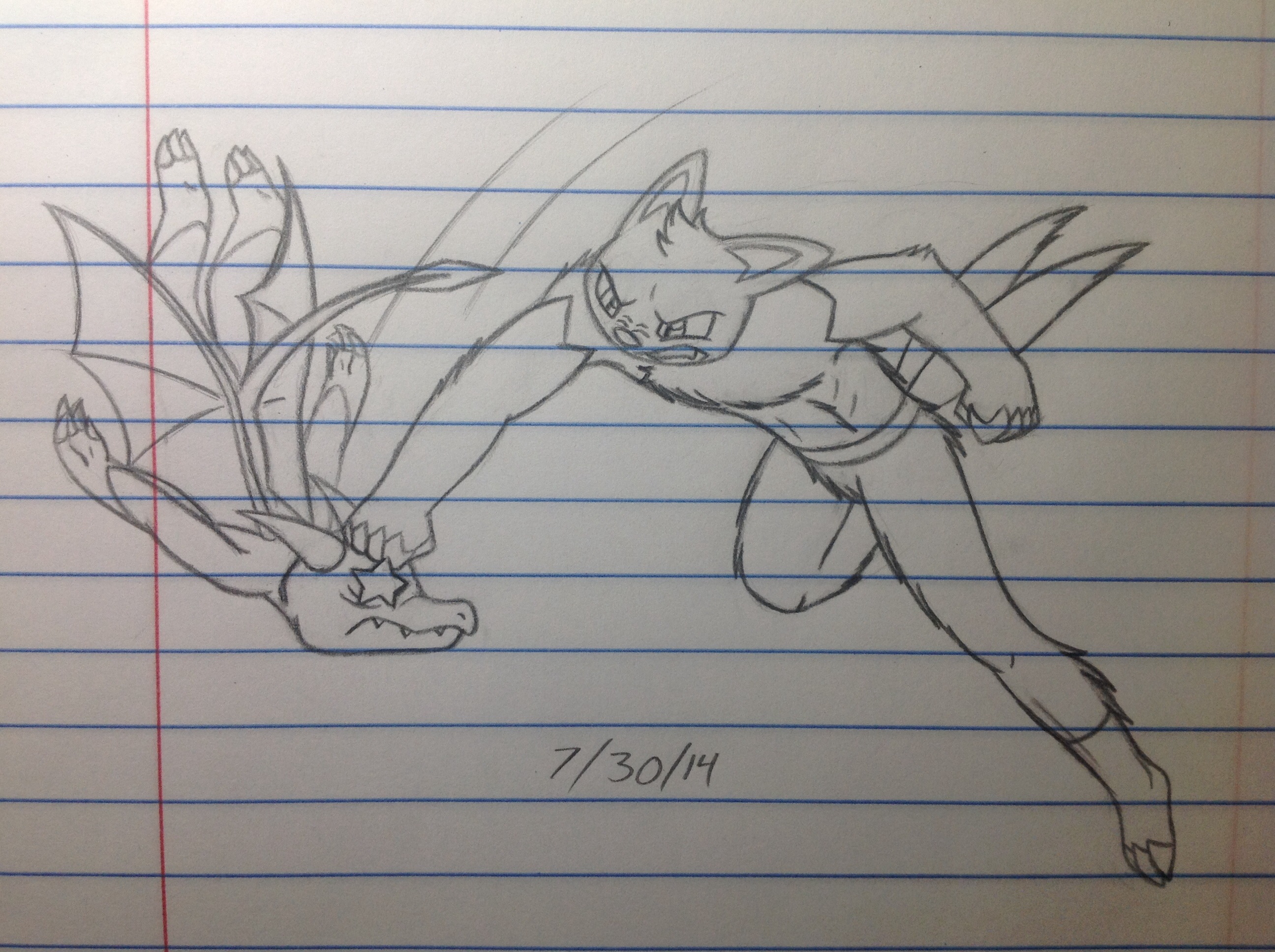 Luca Intercepts a Daggertail sketch - 7/30/14