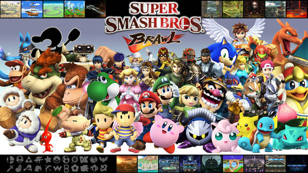 Super Smash Bros Brawl Wall V2