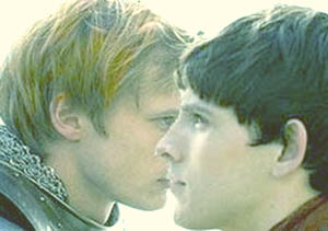 Merlin and Arthur kiss