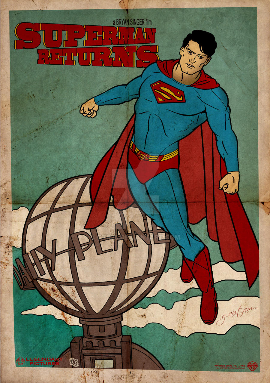 Superman Return Vintage Poster