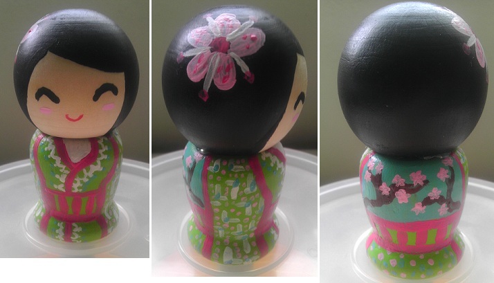 Spring Kokeshi Doll