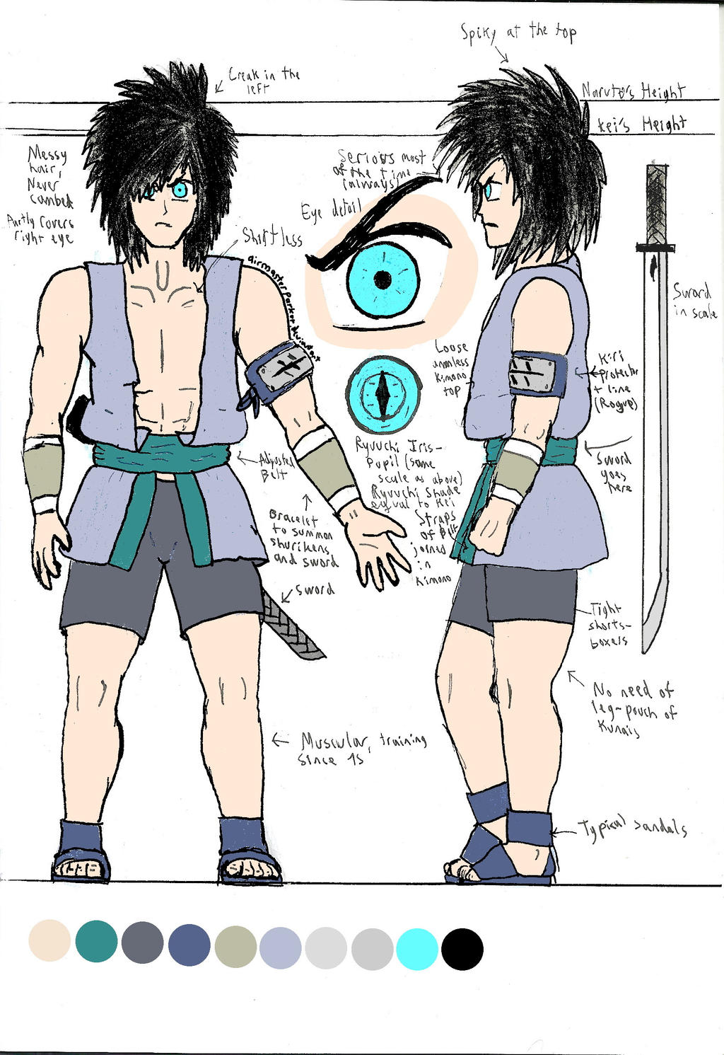 Naruto OC Ryuka Mayuki Character Reference