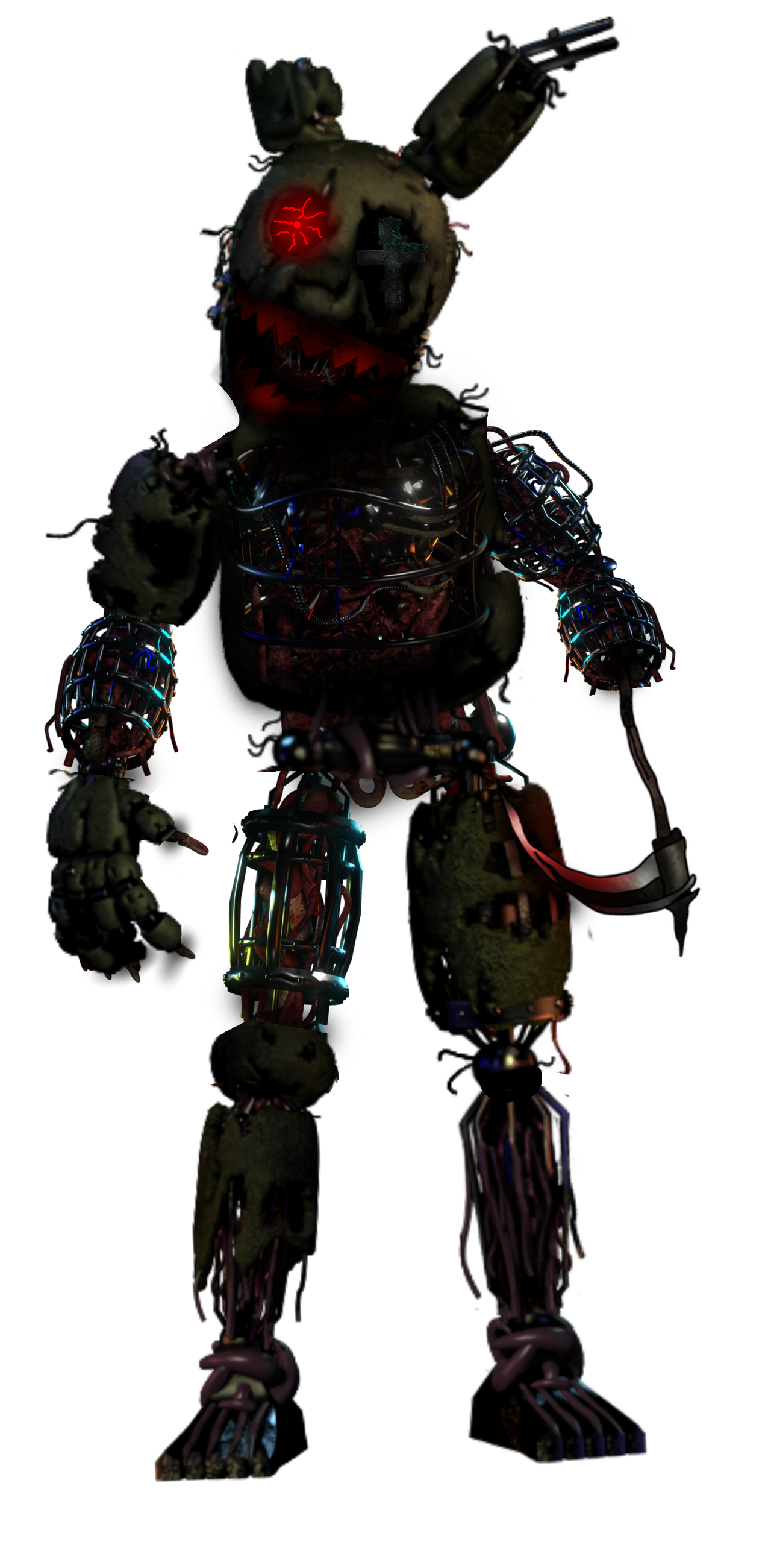 Cursed Springtrap(Red HoodTrap) by friedbried on DeviantArt