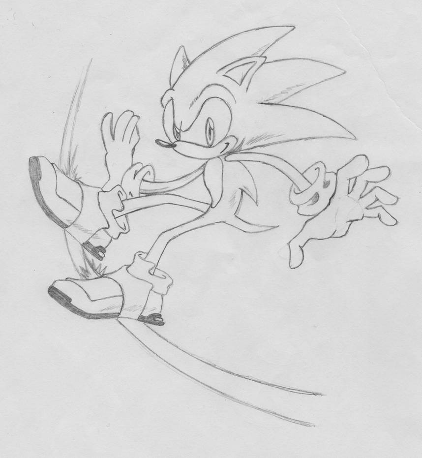 Modern Sonic Sketch by Hynotama on DeviantArt