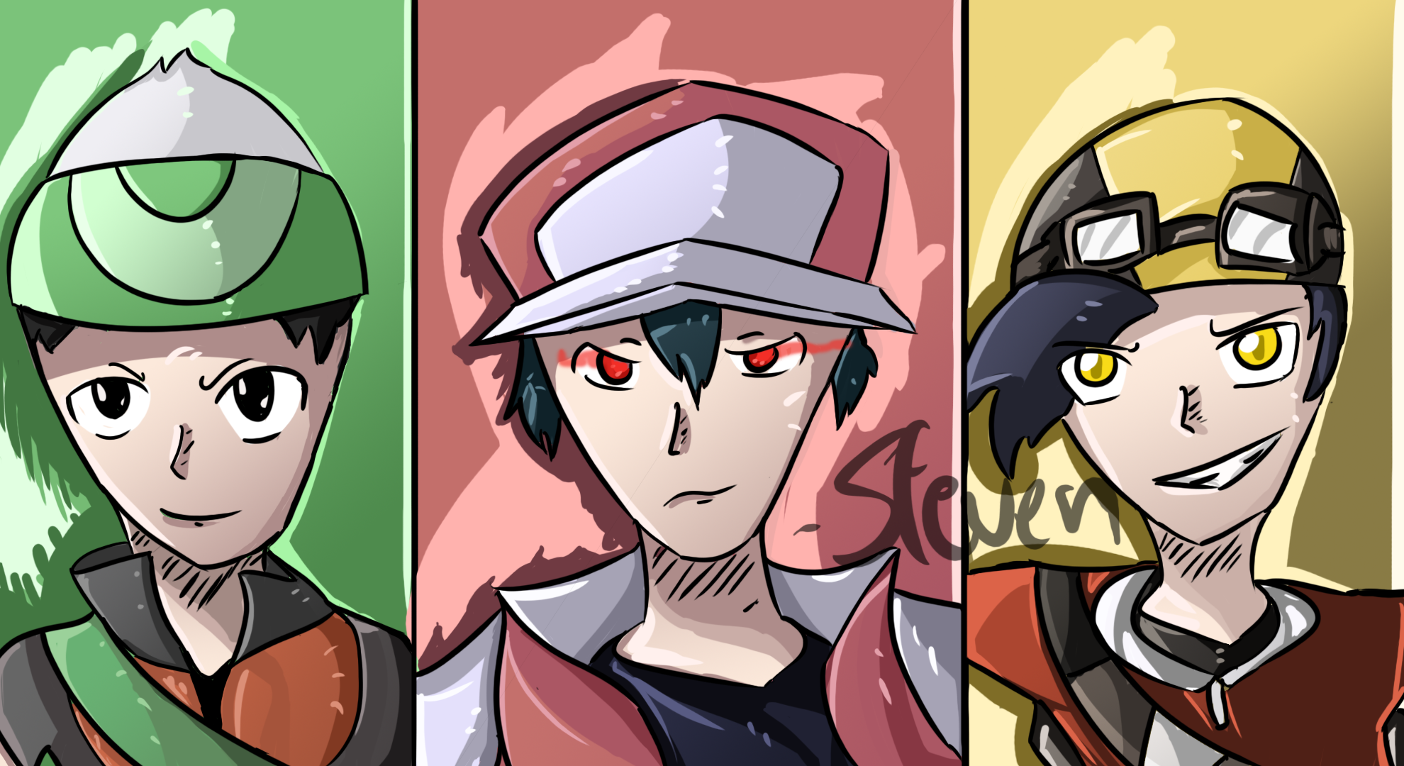 Pokemon Red, Gold, Emerald Characters (Game) by St3v3n33 on DeviantArt