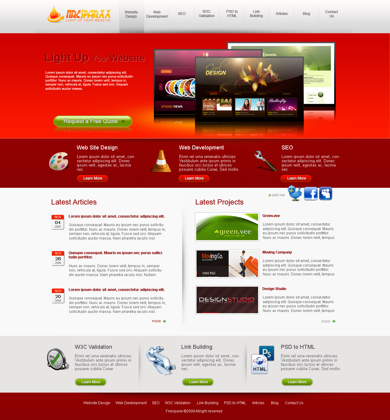 Firesparxx Homepage