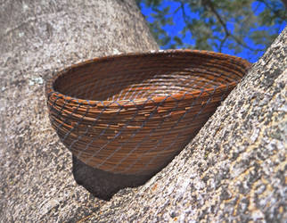 Handwoven Pine Needle Healing Basket - Winter no.3