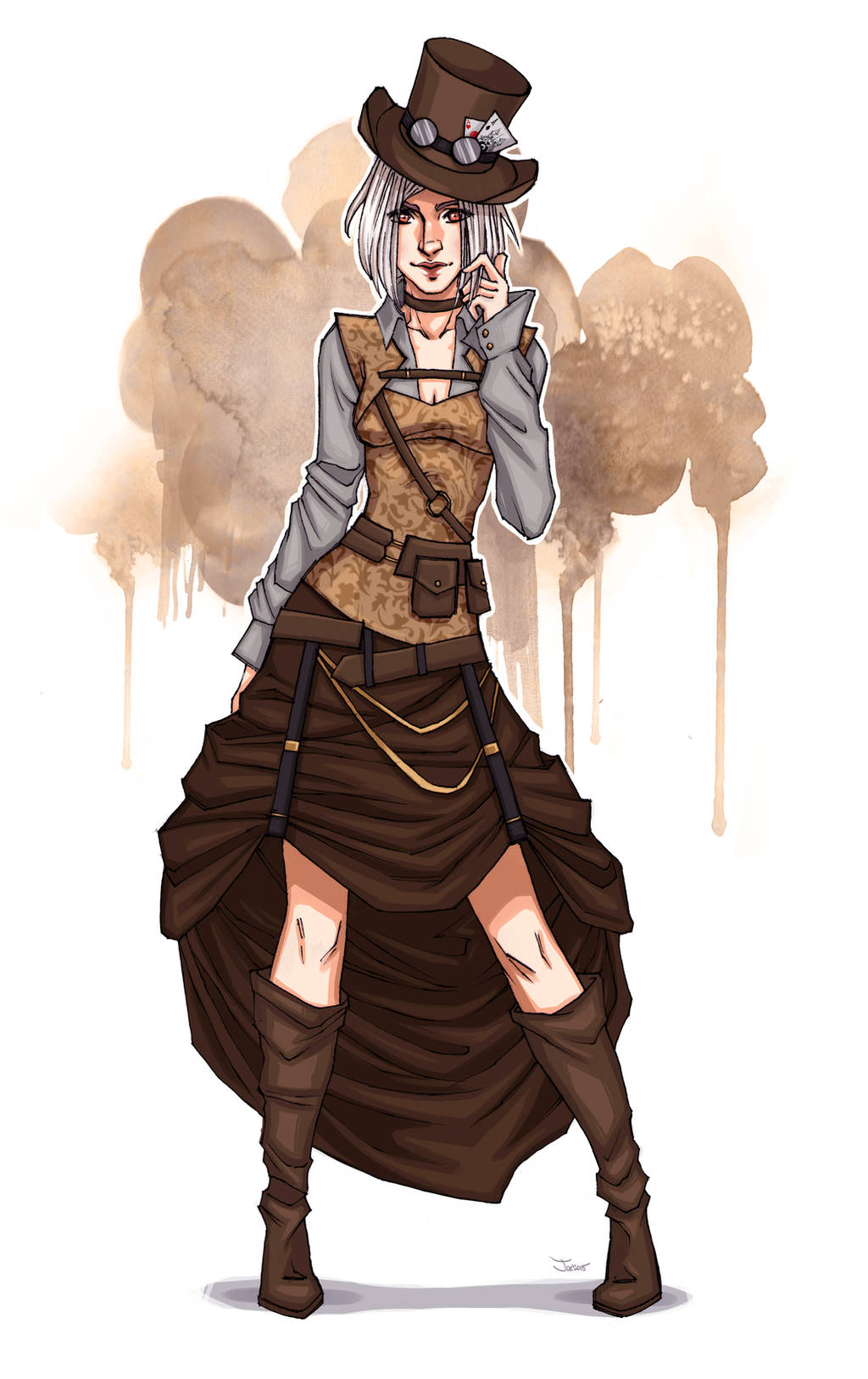 Steampunk girl by sashajoe