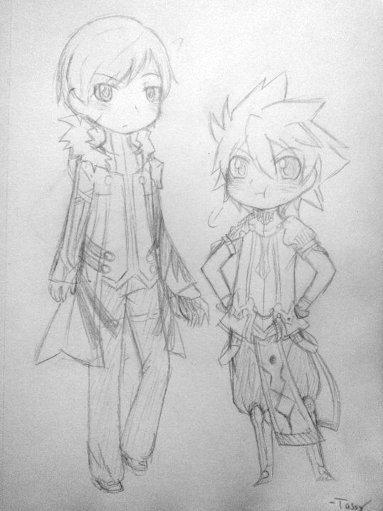 Art Trade: BM and LK chibi cheebs