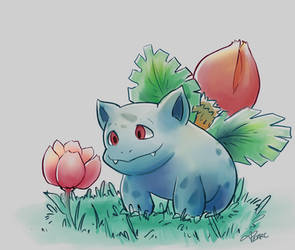 Pokemon Sketch Colored 2-Ivysaur