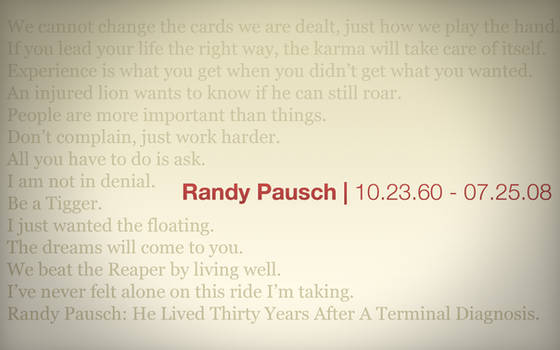 RIP Randy Pausch