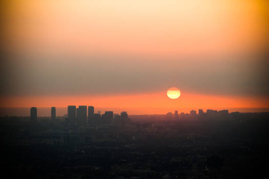 Sunset over Los Angeles