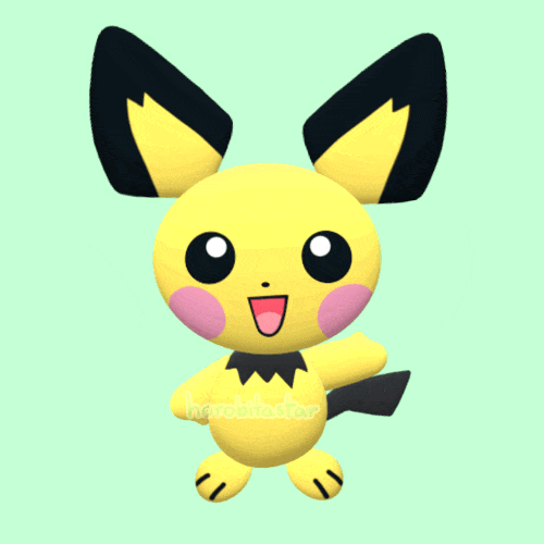 Pichu Animation Gif De Pichu Lindo Lindo Y Adorable #pikachu #cute #mouse #pokemon