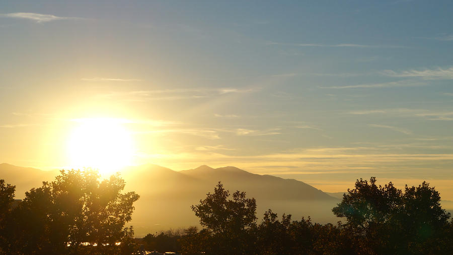 Sunset over the Mountains