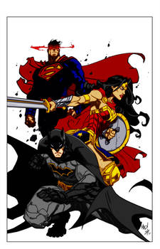 JLA Trinity by Joe Mad and lordkai