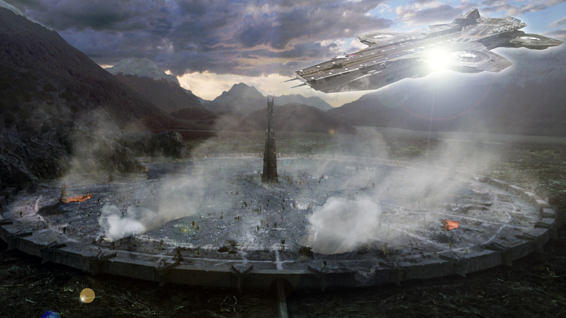 Helicarrier over MiddleEarth