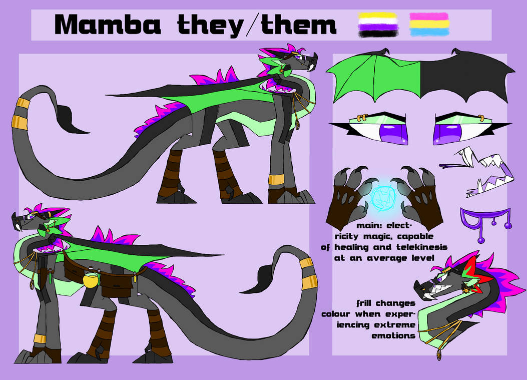 Mamba ref by SpinoDino69 on DeviantArt