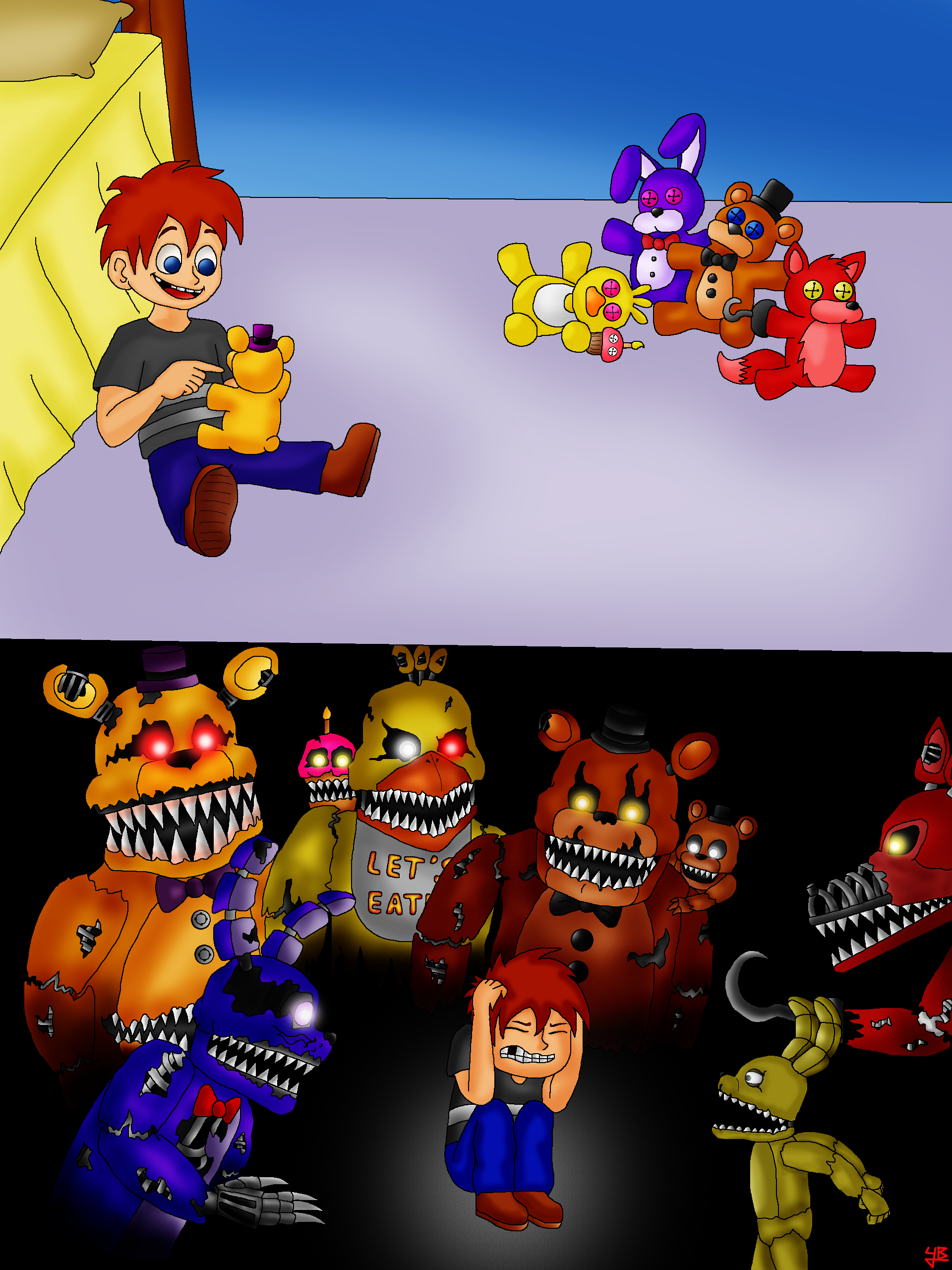 All FNAF 4 Animatronics by LandynGunderfan on DeviantArt