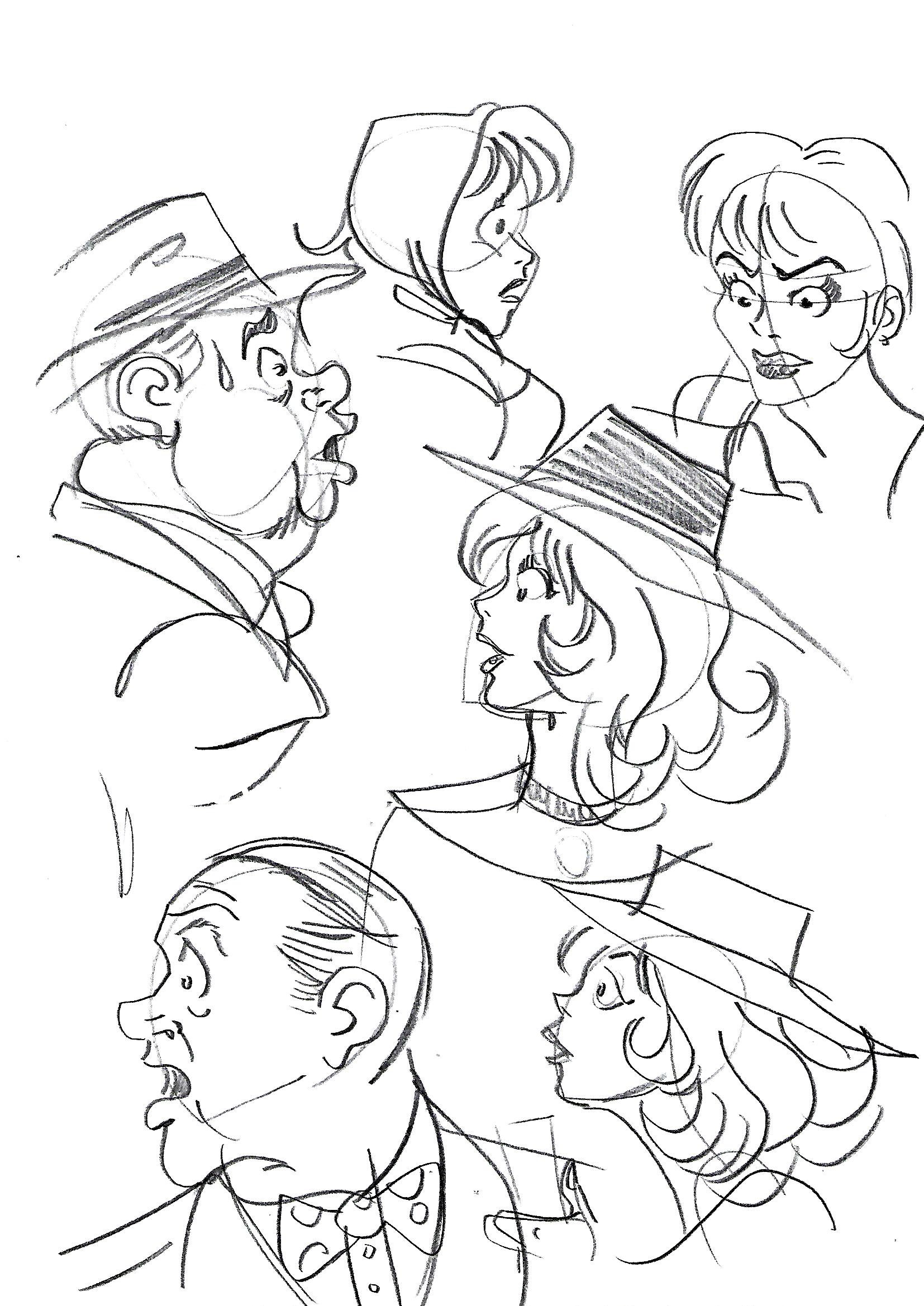 Pencil Sketches: Al Capp's Characters