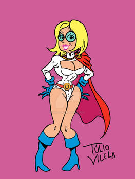 Rosemary in Power Girl costume