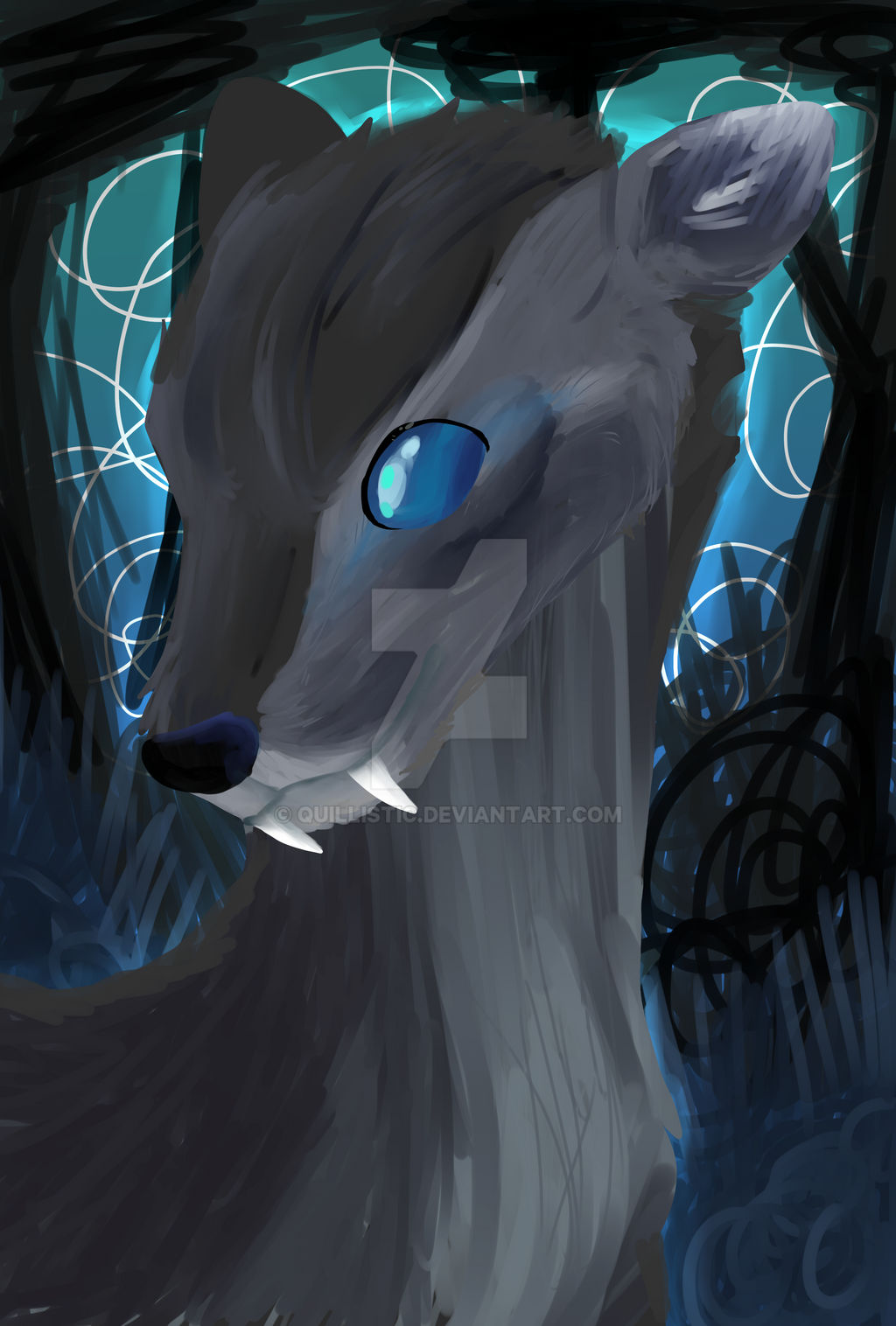 Sabertooth Dear Sabertooth Deer by Quillistic on DeviantArt