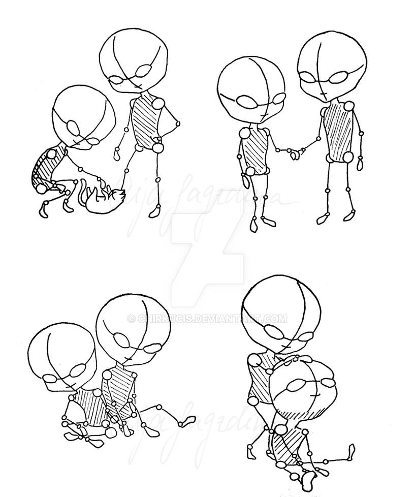 Chibi Couples - Poses by chirkucis on DeviantArt