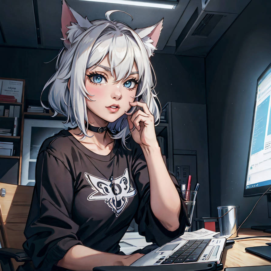 Catgirl Computing by PhantasmalForce on DeviantArt