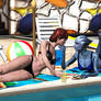 Liara and Femshep Relaxing at pool