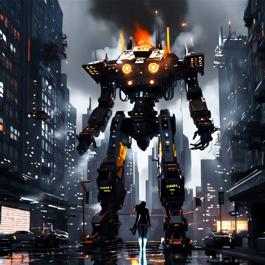 Vision of a mech encounter by DigitalDori on DeviantArt