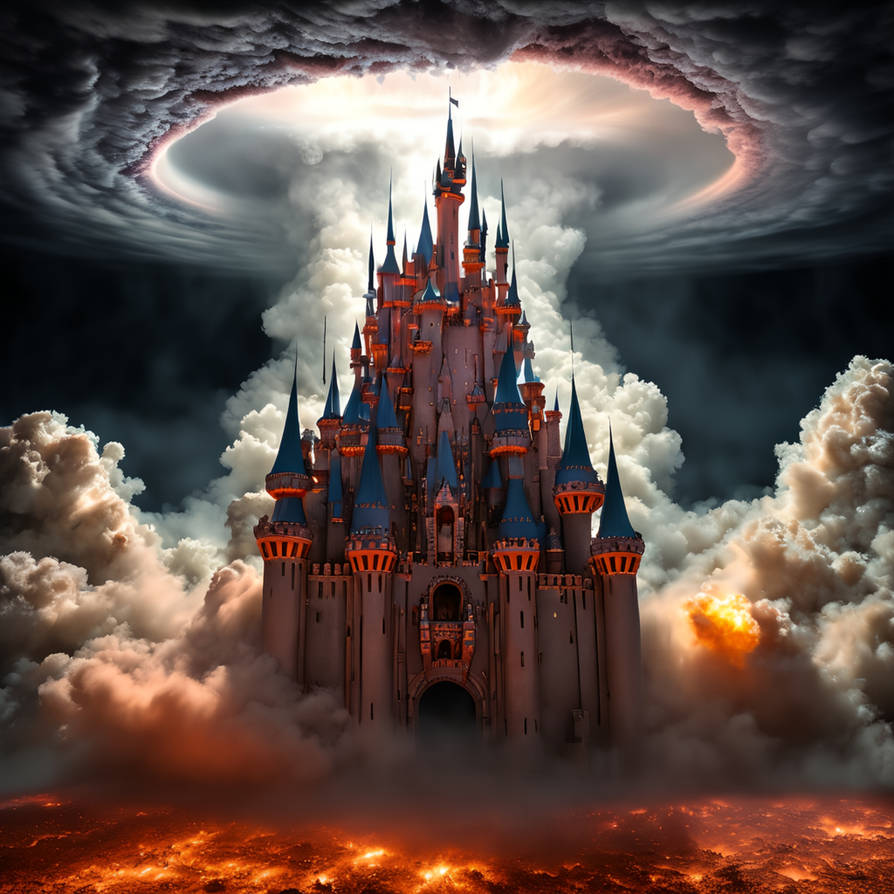 The castle in the inferno by DigitalDori on DeviantArt