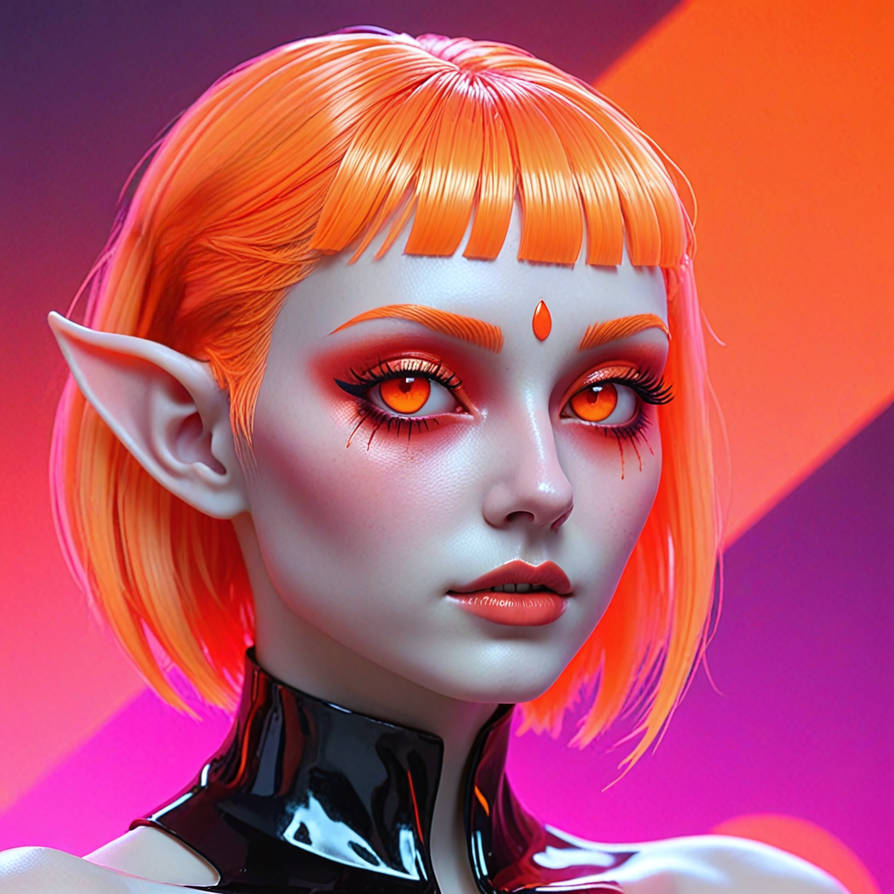 Rare Elf Neon orange elf by DigitalDori on DeviantArt