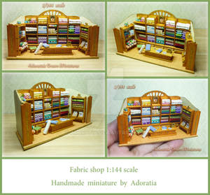 Fabric shop 1:144 scale, micro scale by Adoratia Fabric shop 1:144 scale, micro scale by Adoratia