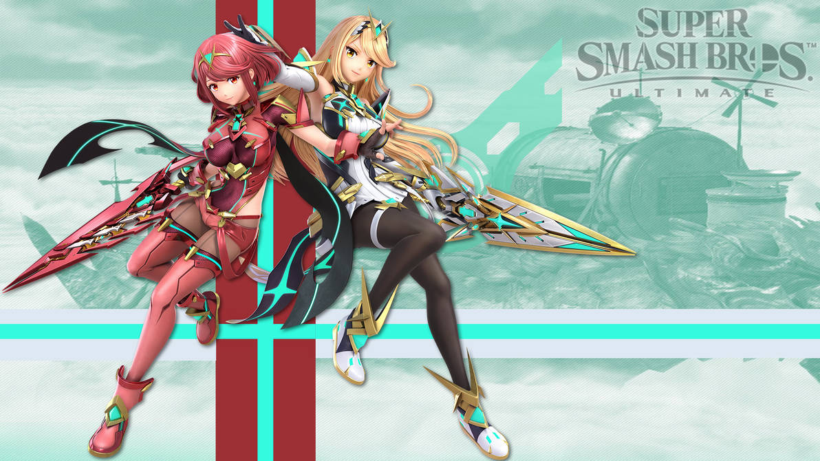 Super Smash Bro Ultimate Pyra and Mythra Wallpaper by Leadingdemon0 on