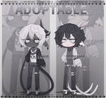 [Auction] Adopteble #black and white [open] by 0KaiYang0