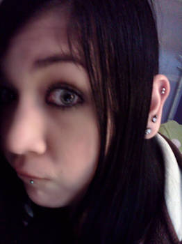 my new cartilage piercings :D