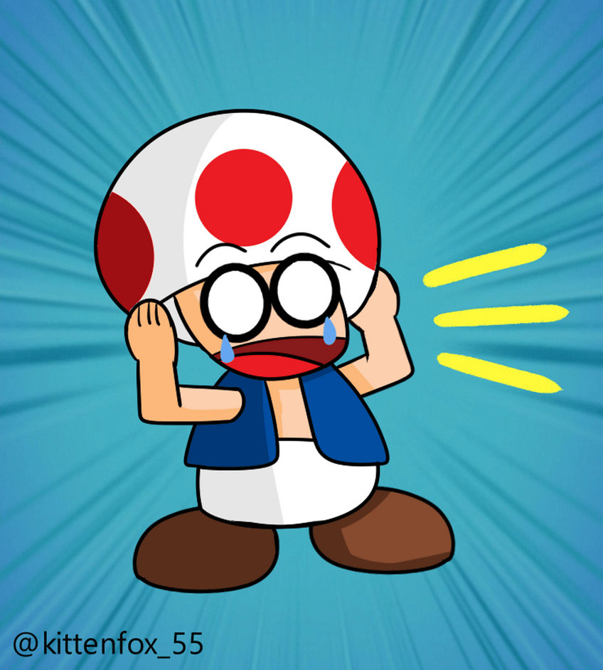 Toad screaming GIF by Kitty-cat-Fox on DeviantArt