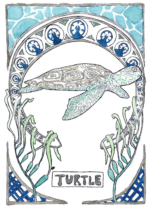 Art Nouveau Turtle