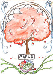 Art Nouveau Maple Tree