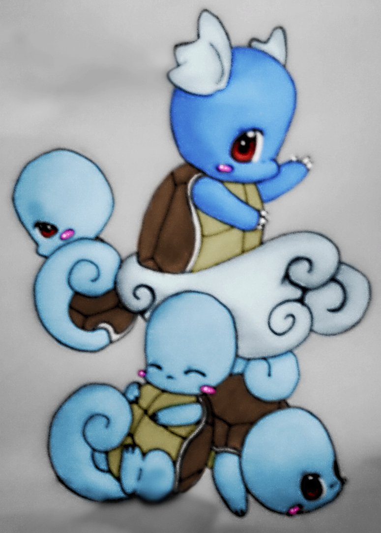 Wartortle and her Triplets