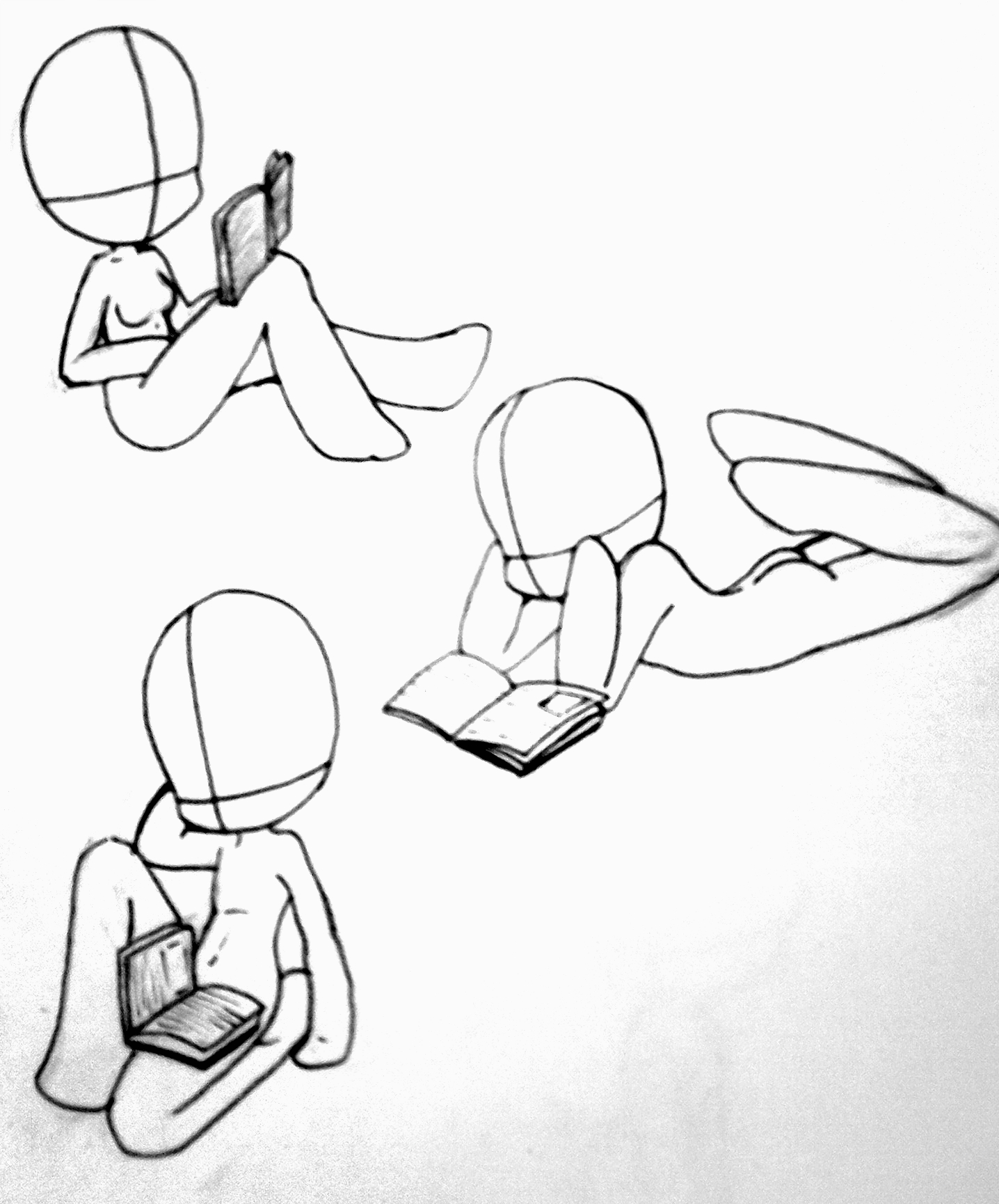 Chibi Book Poses