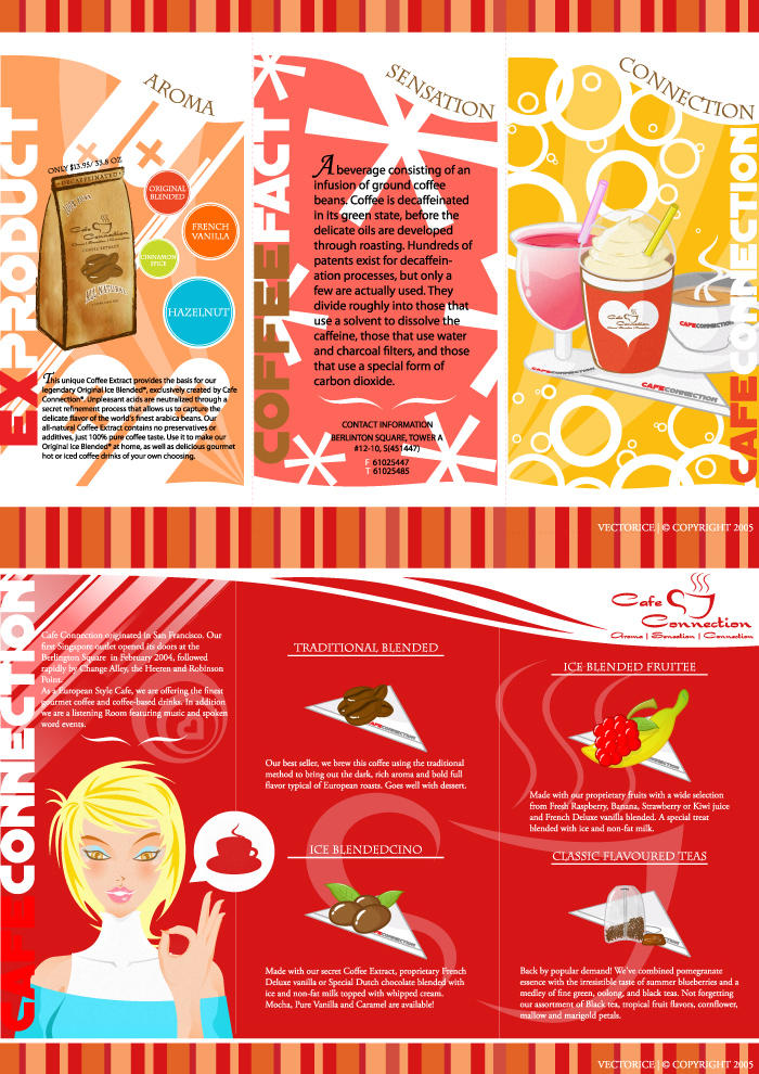 Cafe Connection Brochure by VectorIce on DeviantArt