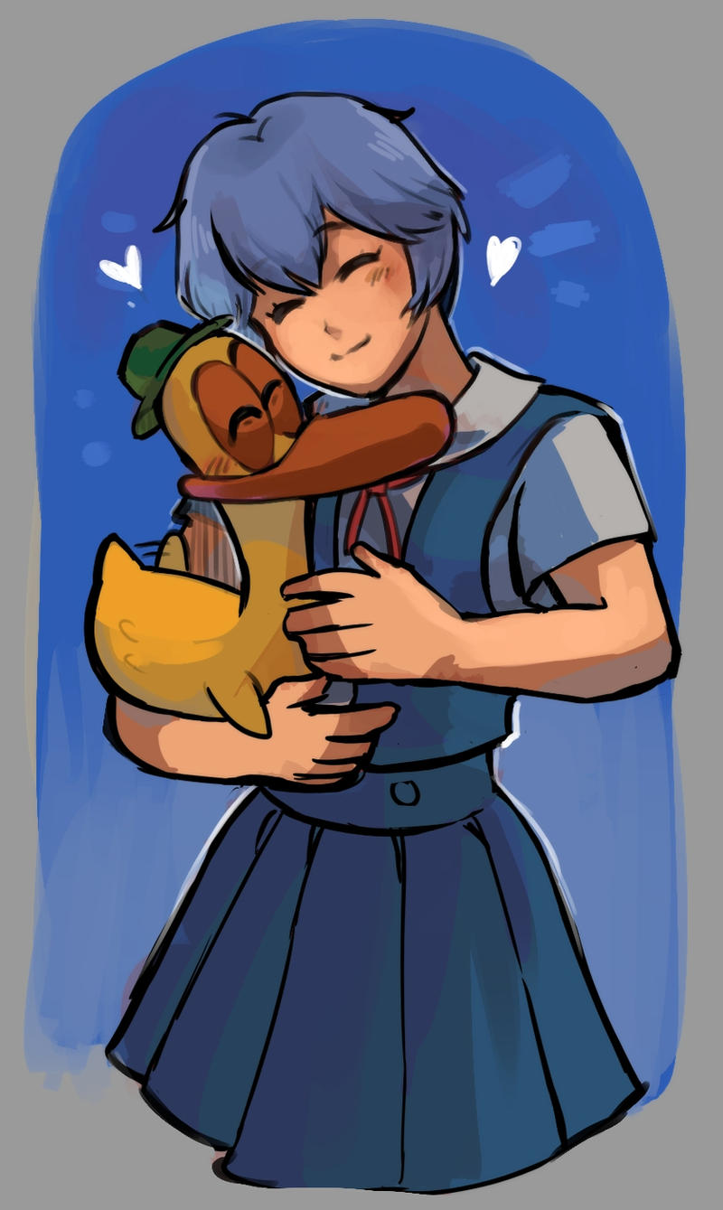 Rei and duck (shitpost)