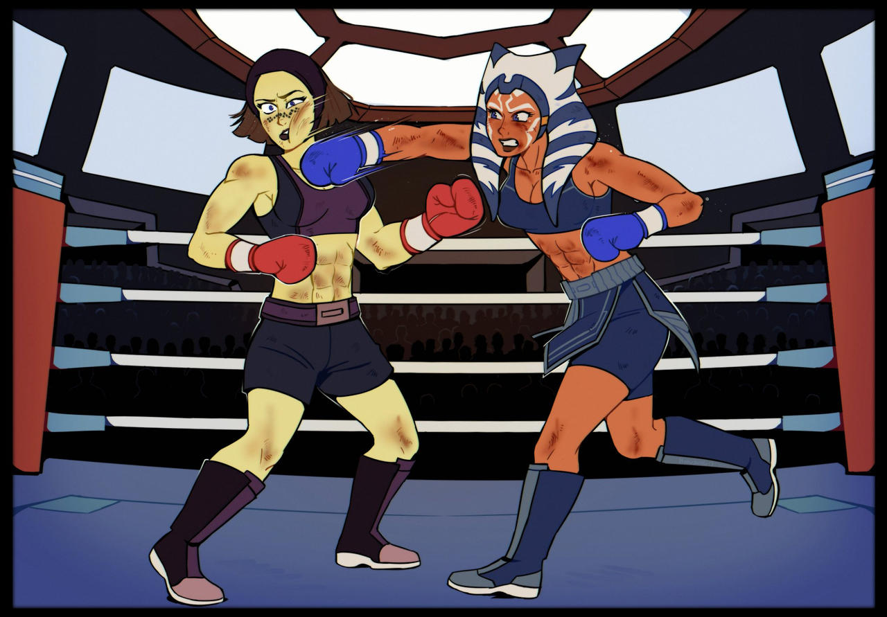 Ahsoka v Barriss (commission) by Horusaku on DeviantArt