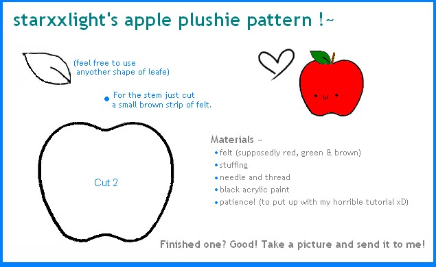 apple plushie pattern by starxxlight on DeviantArt