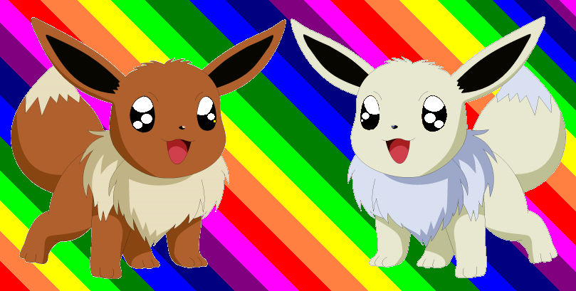 Pixilart - Shiny Eevee and evolution by Snowy-Rules