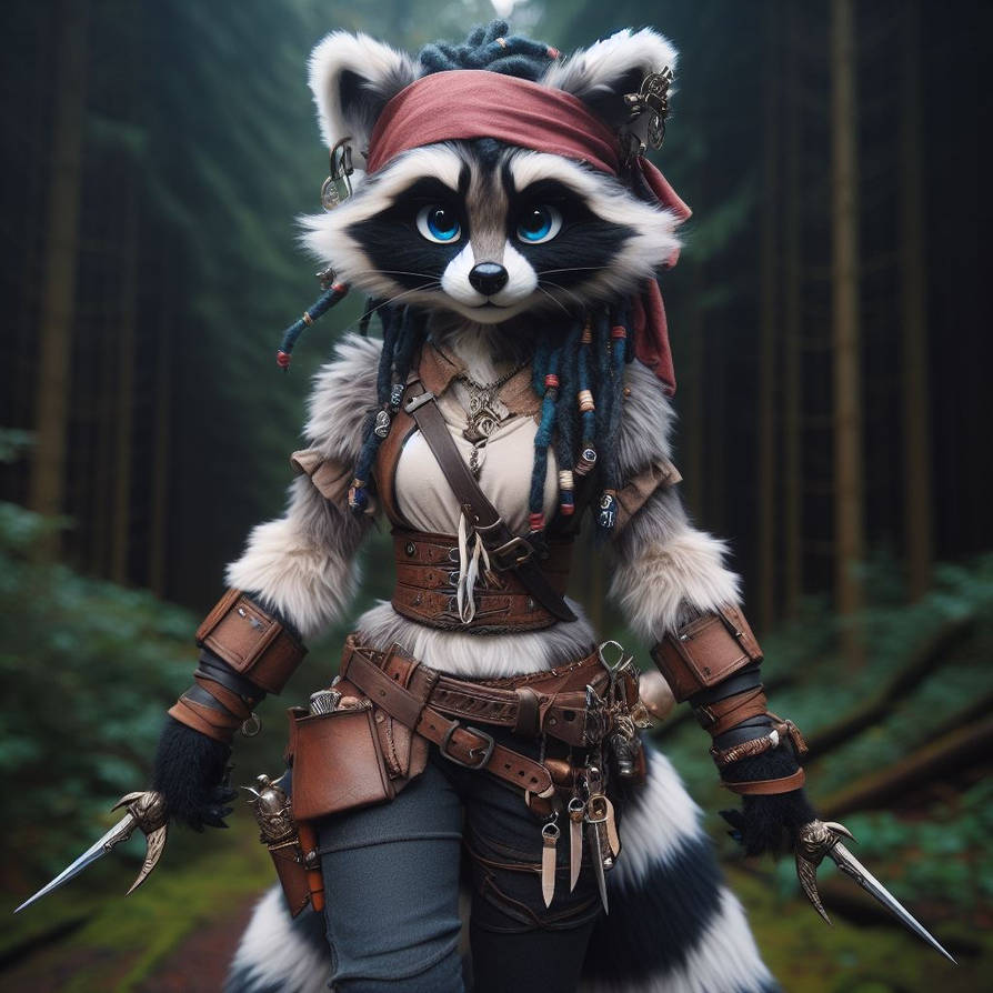 Raccon Rouge Female Raccoon Rogue by Natski-Desmodia on DeviantArt