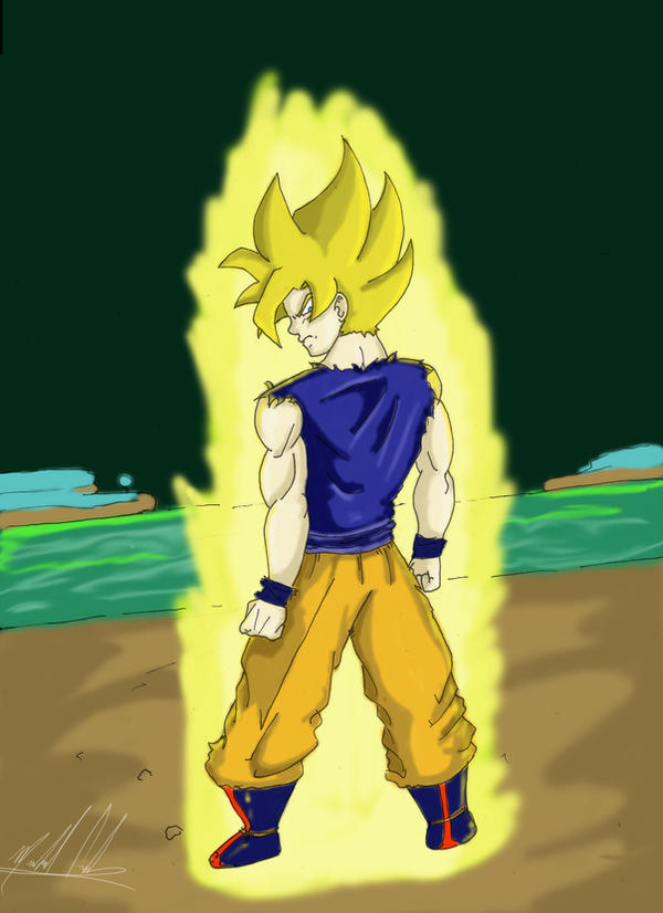 Custom Ssj Goku Transforms into a SSJ by SparkyPantsMcGee on DeviantArt