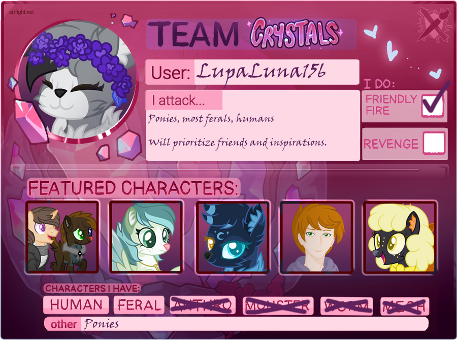 ArtFight 2025 Team Crystals by LupaLuna156 on DeviantArt