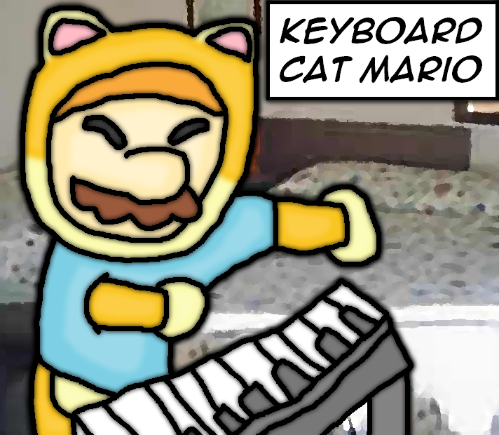 Keyboard cat mario